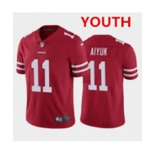 Youth Nike 49ers 11 Brandon Aiyuk Red 2020 NFL Draft First Round Pick Vapor Untouchable Limited Jersey