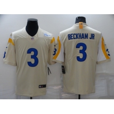 Men's Los Angeles Rams #3 Odell Beckham Jr. Bone Limited Stitched Jersey