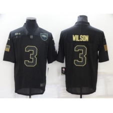 Men's Denver Broncos #3 Russell Wilson Black 2020 Salute To Service Stitched NFL Nike Limited Jersey
