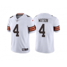 Men's Cleveland Browns #4 Deshaun Watson White Vapor Untouchable Limited Stitched Jersey