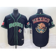Men's Mexico Baseball 2023 Black Team Big Logo World Baseball Classic Stitched Jersey