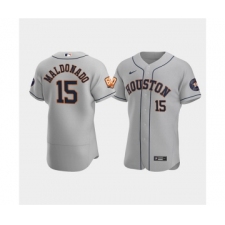 Men's Houston Astros #15 Martín Maldonado Gray 60th Anniversary Flex Base Stitched Baseball Jersey