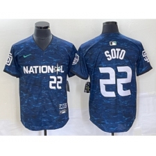 Men's Nike San Diego Padres #22 Juan Soto Royal 2023 All Star Cool Base Stitched Baseball Jersey
