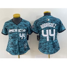Women's Seattle Mariners #44 Julio Rodriguez Teal 2023 All Star Cool Base Stitched Baseball Jersey