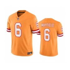 Men's Nike Tampa Bay Buccaneers #6 Baker Mayfield Orange Throwback Limited Stitched Jersey