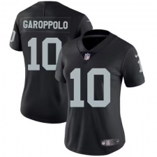 Women's Las Vegas Raiders #10 Jimmy Garoppolo Black 2023 F.U.S.E Vapor Untouchable Stitched Football Jersey