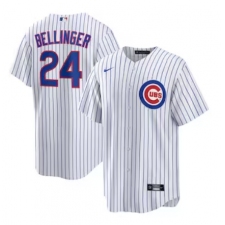 Men's Nike Chicago Cubs #24 Cody Bellinger White-Royal Home Official Replica Player Jersey