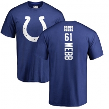 NFL Nike Indianapolis Colts #61 JMarcus Webb Royal Blue Backer T-Shirt