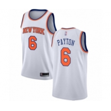Men's New York Knicks #6 Elfrid Payton Authentic White Basketball Jersey - Association Edition