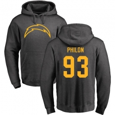 NFL Nike Los Angeles Chargers #93 Darius Philon Ash One Color Pullover Hoodie