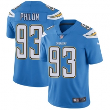 Youth Nike Los Angeles Chargers #93 Darius Philon Electric Blue Alternate Vapor Untouchable Limited Player NFL Jersey