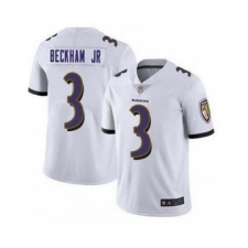 Nike Baltimore Ravens #3 Odell Beckham Jr White Vapor Untouchable Limited Jersey