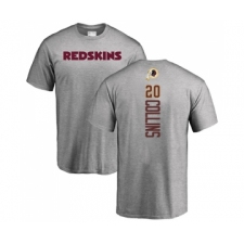 Football Washington Redskins #20 Landon Collins Ash Backer T-Shirt