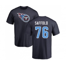 Football Tennessee Titans #76 Rodger Saffold Navy Blue Name & Number Logo T-Shirt