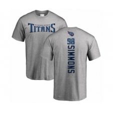 Football Tennessee Titans #98 Jeffery Simmons Ash Backer T-Shirt
