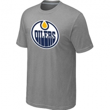 NHL Men's Edmonton Oilers Big & Tall Logo T-Shirt - Grey