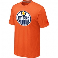 NHL Men's Edmonton Oilers Big & Tall Logo T-Shirt - Orange