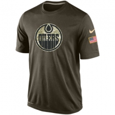 NHL Men's Edmonton Oilers Nike Olive Salute To Service KO Performance Dri-FIT T-Shirt