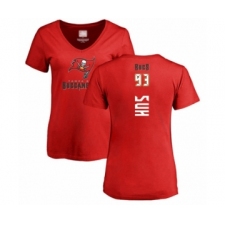 Football Women's Tampa Bay Buccaneers #93 Ndamukong Suh Red Backer T-Shirt