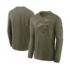 Men's Tampa Bay Buccaneers Football Olive 2021 Salute To Service Performance Long Sleeve T-Shirt