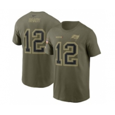 Men's Tampa Bay Buccaneers Tom Brady Football Camo 2021 Salute To Service Name & Number T-Shirt