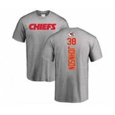 Football Kansas City Chiefs #38 Dontae Johnson Ash Backer T-Shirt