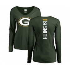 Football Women's Green Bay Packers #55 Za'Darius Smith Green Backer Long Sleeve T-Shirt