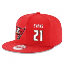 NFL Tampa Bay Buccaneers #21 Justin Evans Snapback Adjustable Player Hat - Red/White