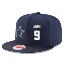 NFL Dallas Cowboys #9 Tony Romo Stitched Snapback Adjustable Player Hat - Navy/White