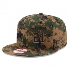 NFL Men's Dallas Cowboys #21 Deion Sanders New Era Digital Camo Memorial Day 9FIFTY Snapback Adjustable Hat