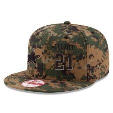NFL Men's Dallas Cowboys #21 Ezekiel Elliott New Era Digital Camo Memorial Day 9FIFTY Snapback Adjustable Hat