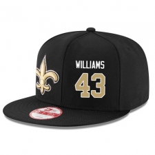 NFL New Orleans Saints #43 Marcus Williams Stitched Snapback Adjustable Player Hat - Black/Gold