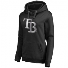 MLB Tampa Bay Rays Women's Platinum Collection Pullover Hoodie - Black