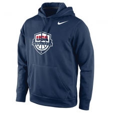 NBA Men's Team USA Basketball Nike Logo Pullover Hoodie - Navy