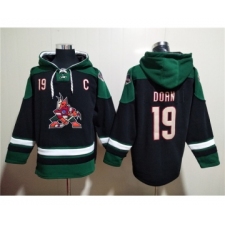 Men's Arizona Coyotes #19 Shane Doan Black Green Ageless Must-Have Lace-Up Pullover Hoodie