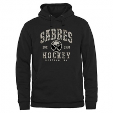 NHL Men's Buffalo Sabres Black Camo Stack Pullover Hoodie
