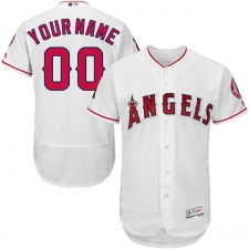 Men's Majestic Los Angeles Angels of Anaheim Customized White Home Flex Base Authentic Collection MLB Jersey