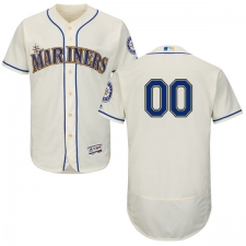 Men's Majestic Seattle Mariners Customized Cream Alternate Flex Base Authentic Collection MLB Jersey