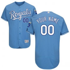 Men's Majestic Kansas City Royals Customized Light Blue Alternate Flex Base Authentic Collection MLB Jersey