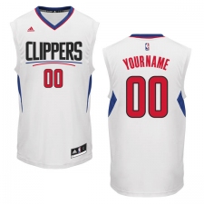 Men's Adidas Los Angeles Clippers Customized Authentic White Home NBA Jersey