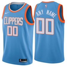 Men's Nike Los Angeles Clippers Customized Authentic Blue NBA Jersey - City Edition