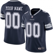 Men's Nike Dallas Cowboys Customized Navy Blue Team Color Vapor Untouchable Limited Player NFL Jersey