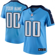 Women's Nike Tennessee Titans Customized Elite Light Blue Team Color NFL Jersey