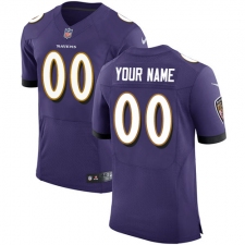 Men's Nike Baltimore Ravens Customized Elite Purple Team Color NFL Jersey