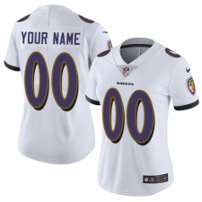 Women's Nike Baltimore Ravens Customized Elite White NFL Jersey