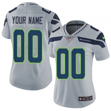 Women's Nike Seattle Seahawks Customized Grey Alternate Vapor Untouchable Limited Player NFL Jersey