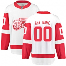 Men's Detroit Red Wings Customized Fanatics Branded White Away Breakaway NHL Jersey