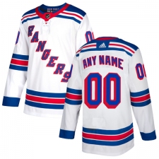 Youth Reebok New York Rangers Customized Authentic White Away NHL Jersey