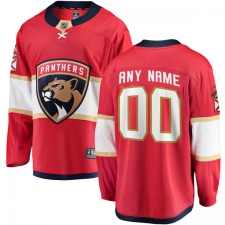 Men's Florida Panthers Customized Fanatics Branded Red Home Breakaway NHL Jersey