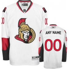 Men's Reebok Ottawa Senators Customized Premier White Away NHL Jersey